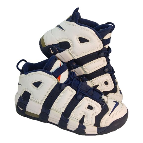 Nike Air More Uptempo Olympic GS Boys Blue & White Sneakers - Size 7Y - Picture 1 of 5